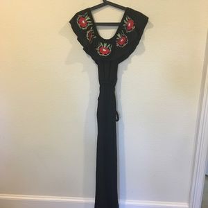 Vava by Joy Han Pants - Vava by Joy Han black embroidered floral jumpsuit Vava by Joy Han Pants - Vava by Joy Han black embroidered floral jumpsuit